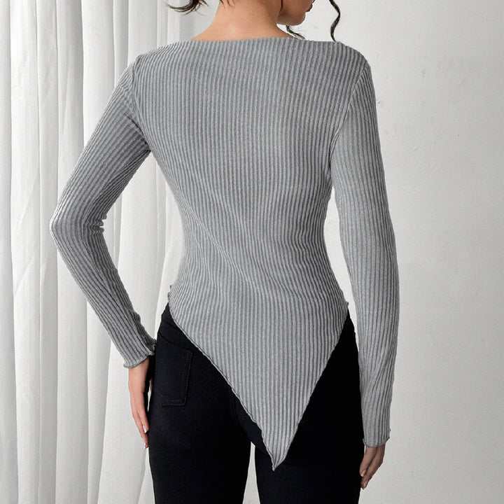 H&F Elegant Solid Knit Top c