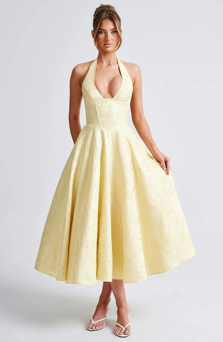 V-neck Halter Sleeveless Dress