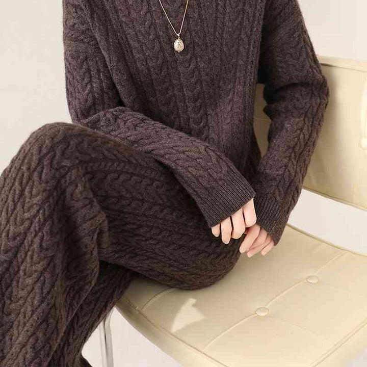 H&F Caramel Cable Knit c