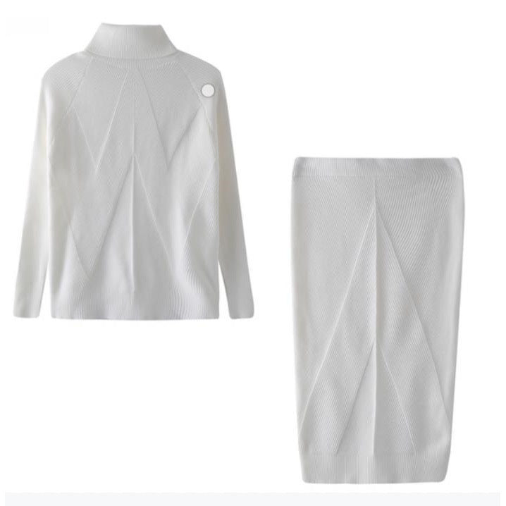 H&F Turtleneck Knit Skirt c