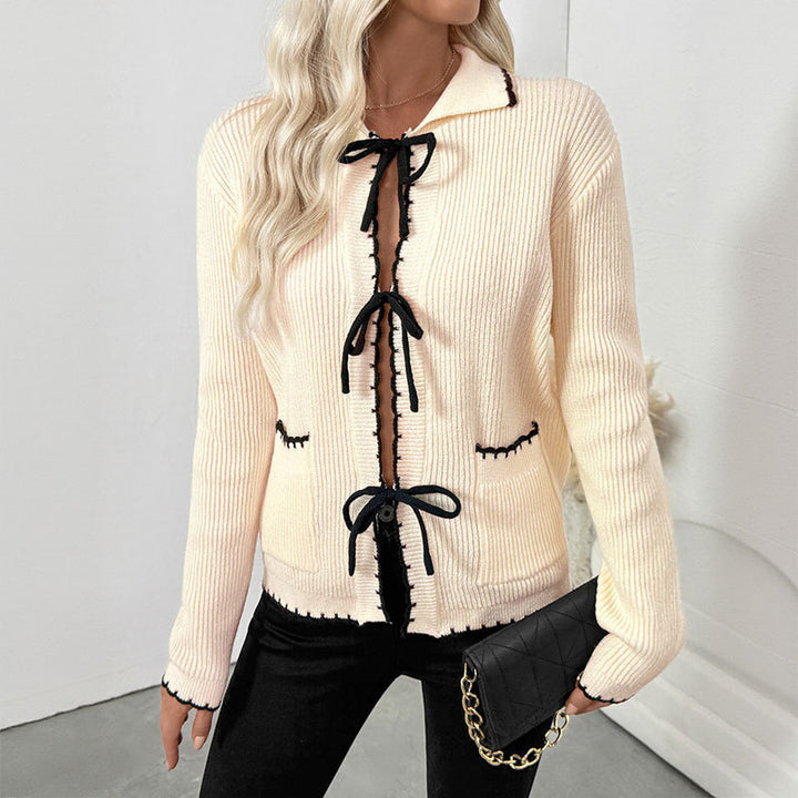 H&F Bow Trim Cardigan c