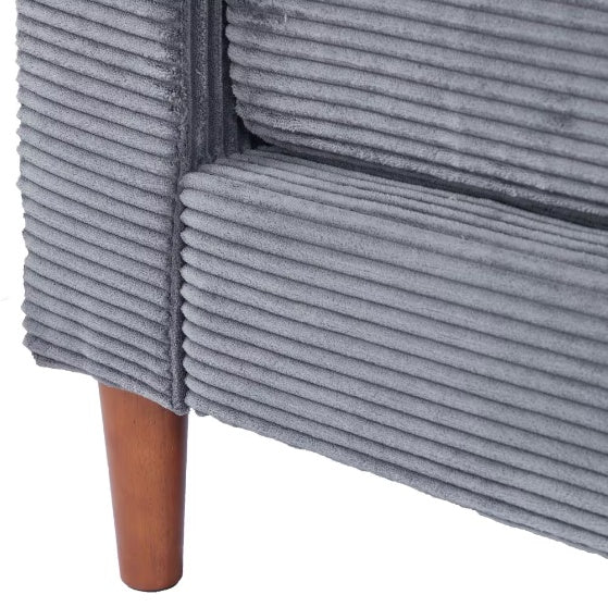 H&F Grey Linen Sofa c