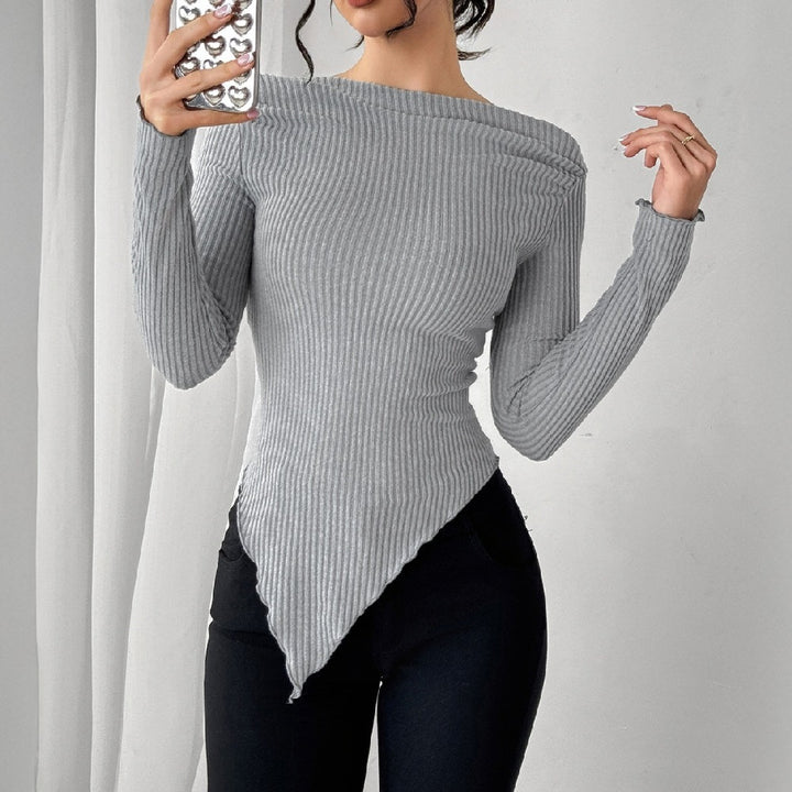 H&F Elegant Solid Knit Top c