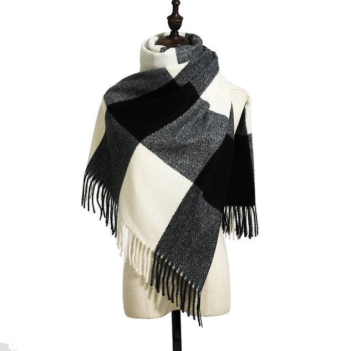 H&F Cashmere Tassel Scarf c
