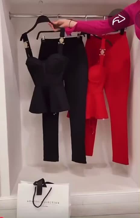 Low-cut Camisole + Tights Suit