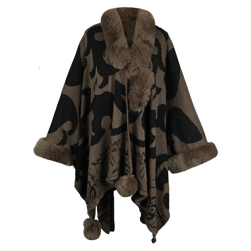 H&F Fur Warm Shawl c