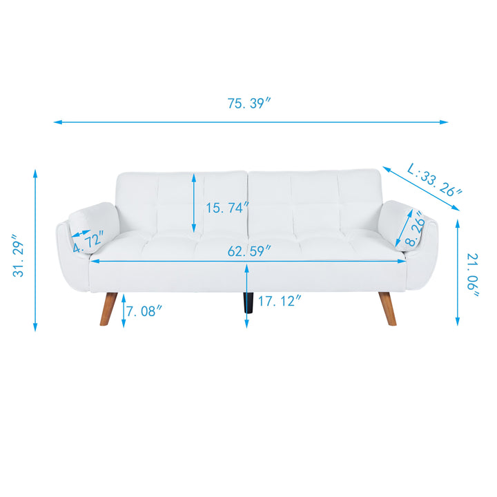 H&F White Corduroy Sofa c