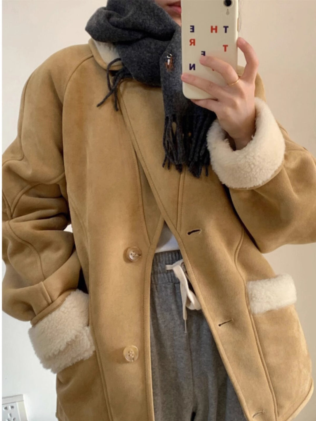 H&F Suede Short Coat c