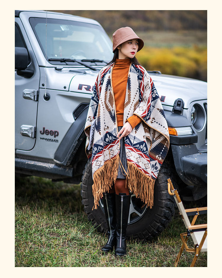 Tassel Cape Shawl