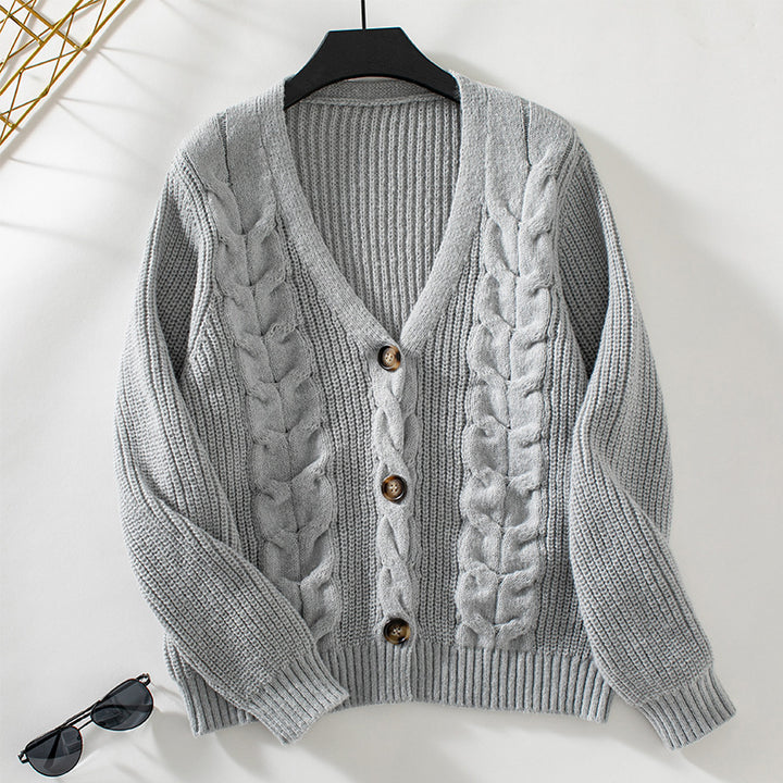 H&F Twist Solid Cardigan c