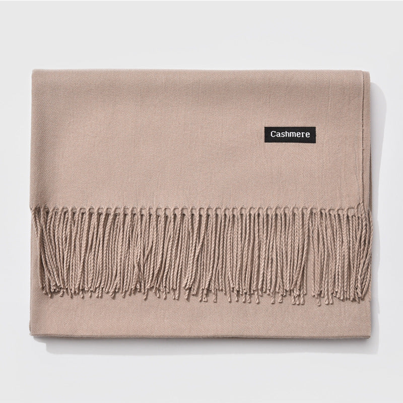 H&F Monochrome Cashmere Scarf c
