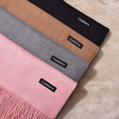 H&F Monochrome Cashmere Scarf c