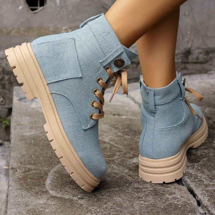 H&F Denim Cowboy Boots c
