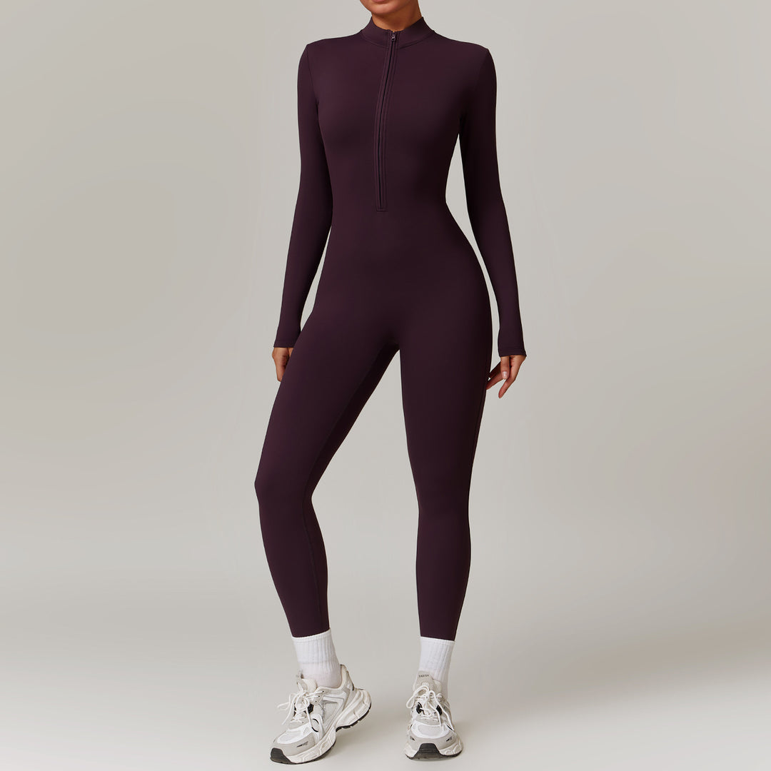 H&F Zipper Fitness Jumpsuit c