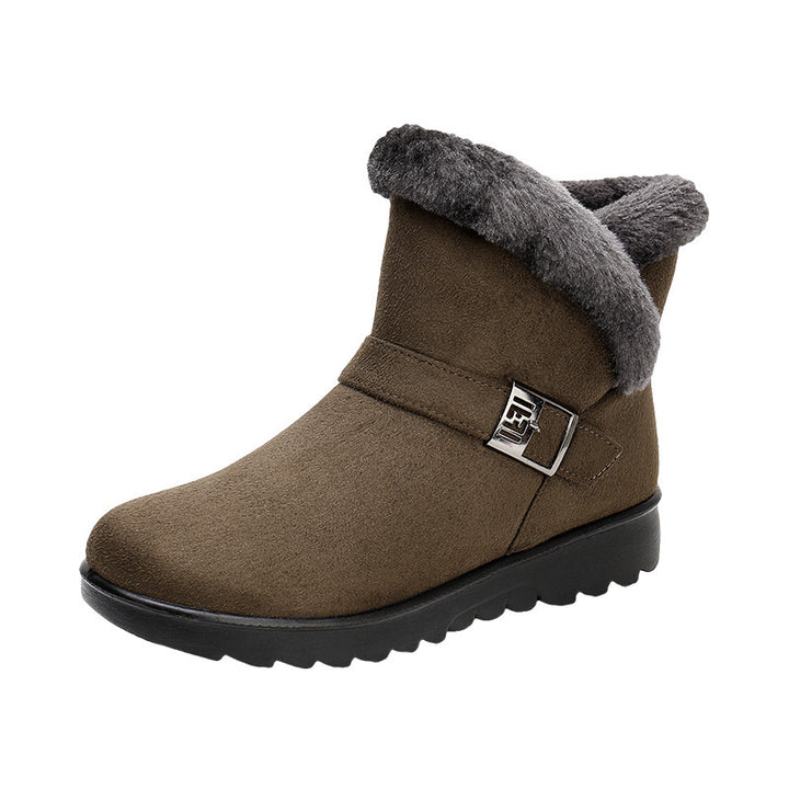 H&F Plush Zipper Snow Boots c