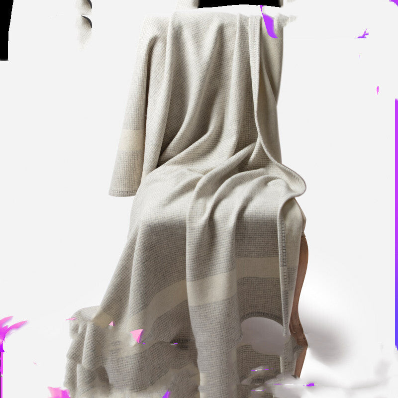 H&F Wool Lattice Blanket c