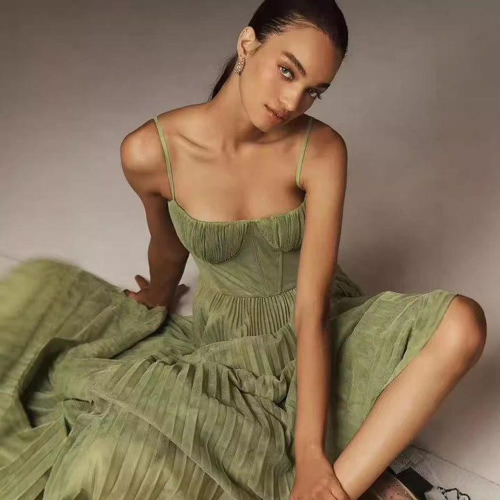 Green Ice Silk Dress