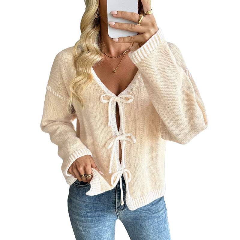 H&F Contrast Color Cardigan c