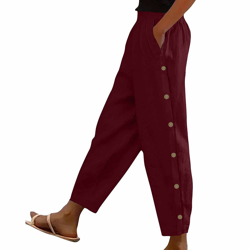 H&F Elastic Button Trousers c