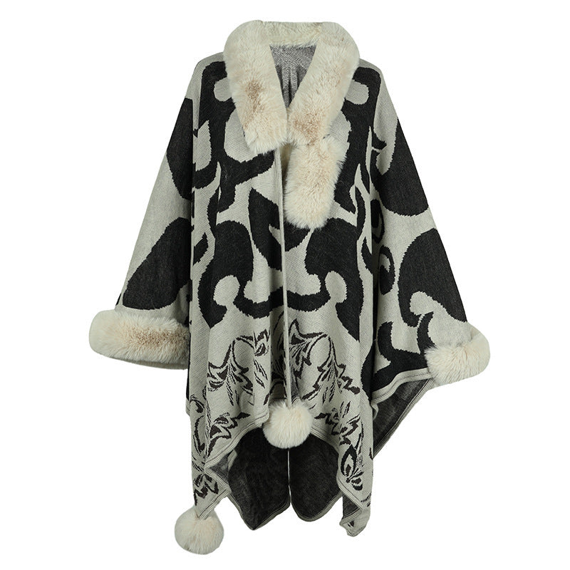 H&F Fur Warm Shawl c