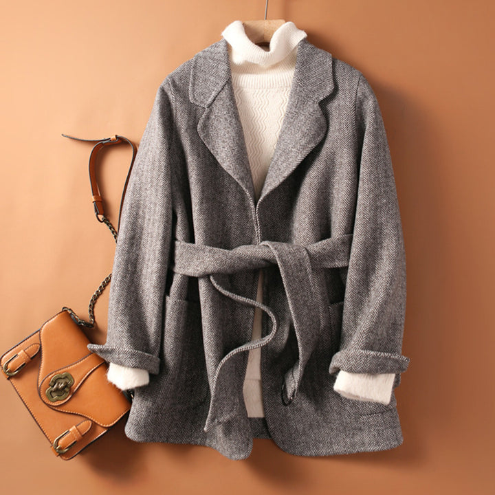H&F Double Loose Woolen Coat c