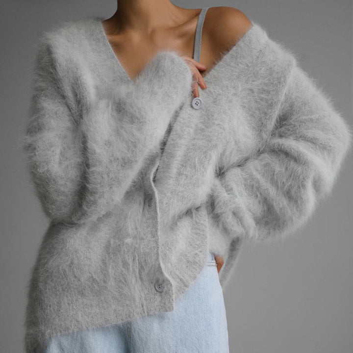 H&F V Neck Button Cardigan c