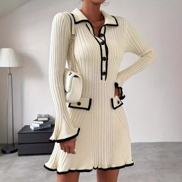 H&F Contrast Slim Dress c