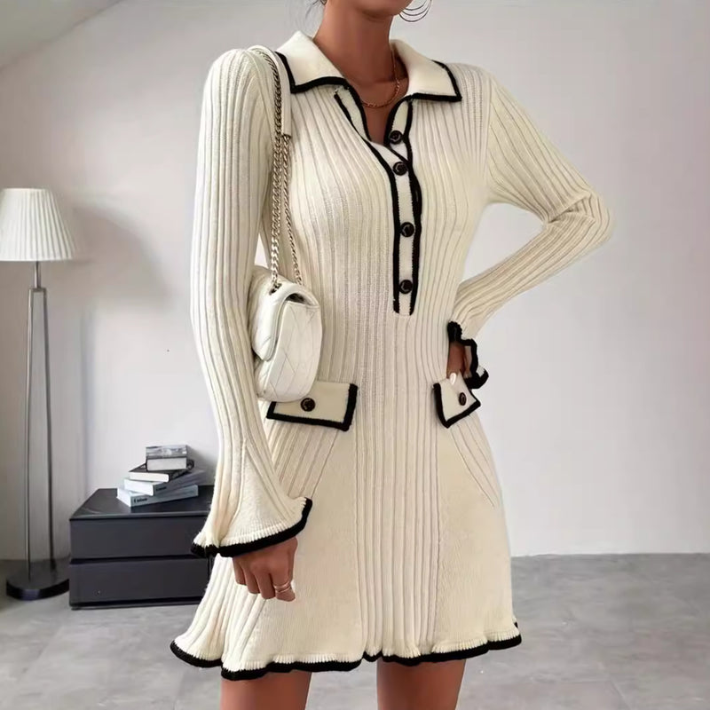 H&F Contrast Slim Dress c