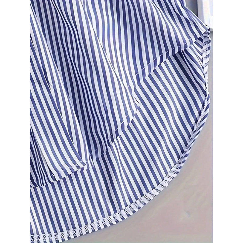 H&F Oversized Striped Blouse c