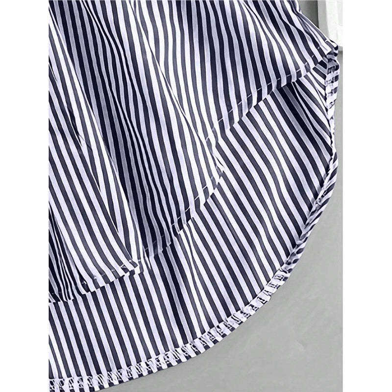 H&F Oversized Striped Blouse c