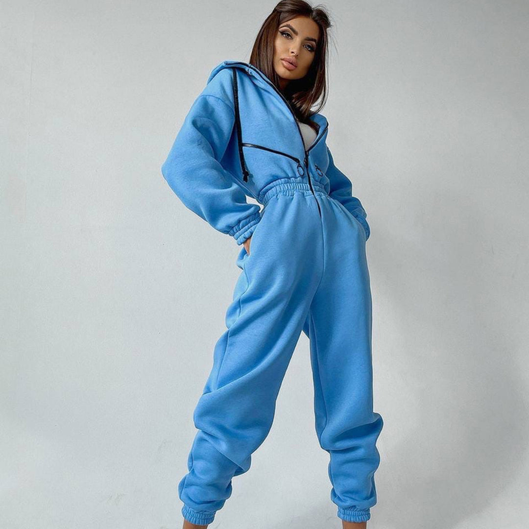 H&F Hooded Casual Jumpsuit c