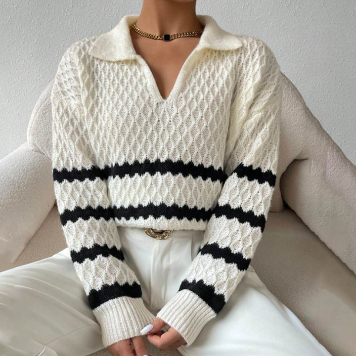 H&F Polo Collar Pullover c