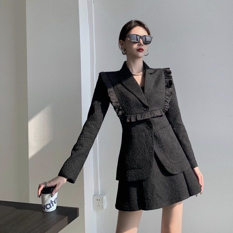 H&F Jacquard Skirt Suit c