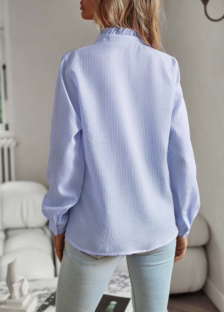 H&F Striped Ruffle Blouse c