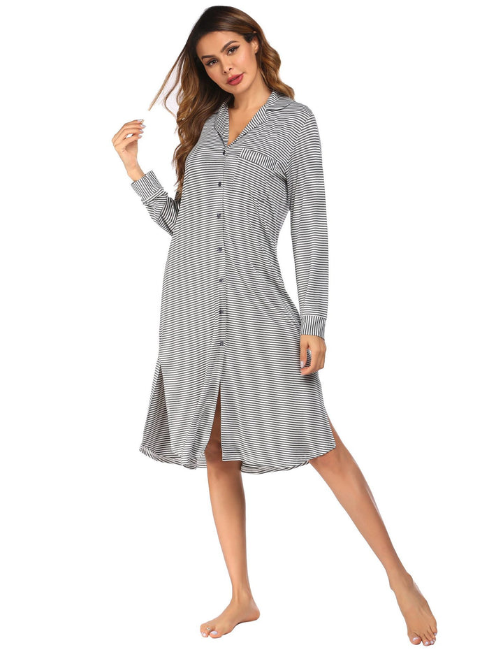 H&F Cotton Stripe Nightdress c