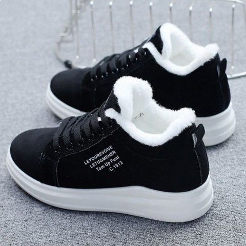 H&F Thick-Soled Velvet Sneakers c