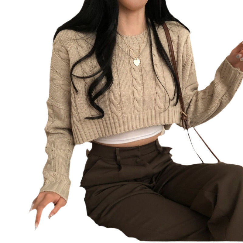 H&F Cropped Crew Pullover c