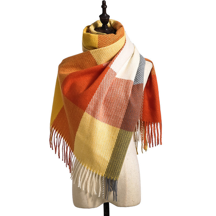 H&F Cashmere Tassel Scarf c