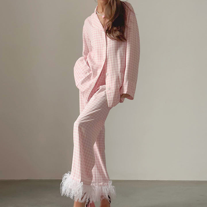 H&F Feather Pink Pajamas c