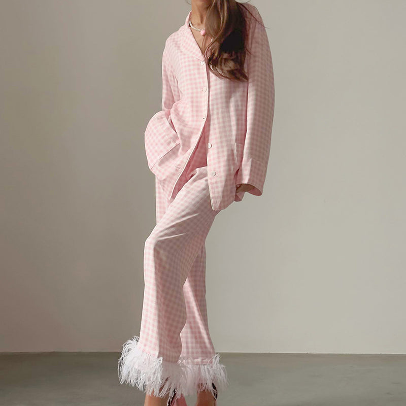 H&F Feather Pink Pajamas c