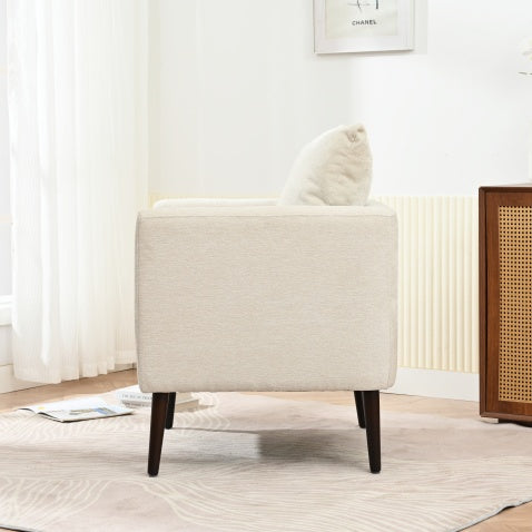 H&F Upholstered Wood Armchair c