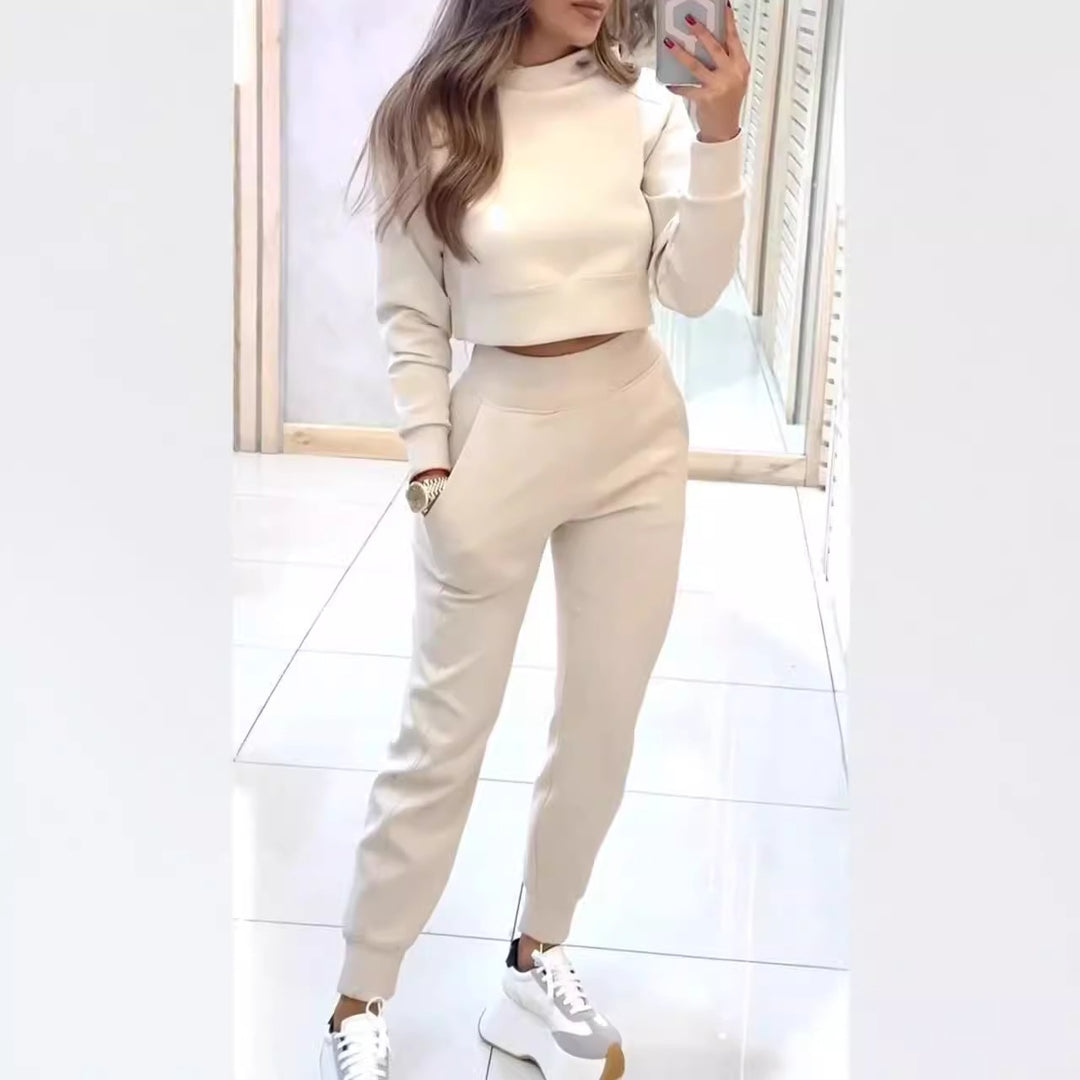 High Collar Slim Fit Long Sleeves Casual Suit