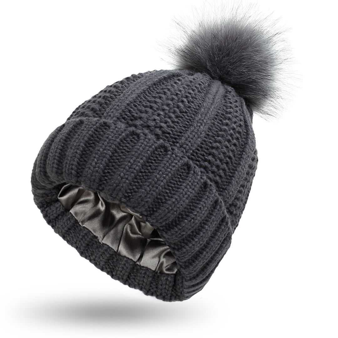 H&F Satin Pom Beanie c