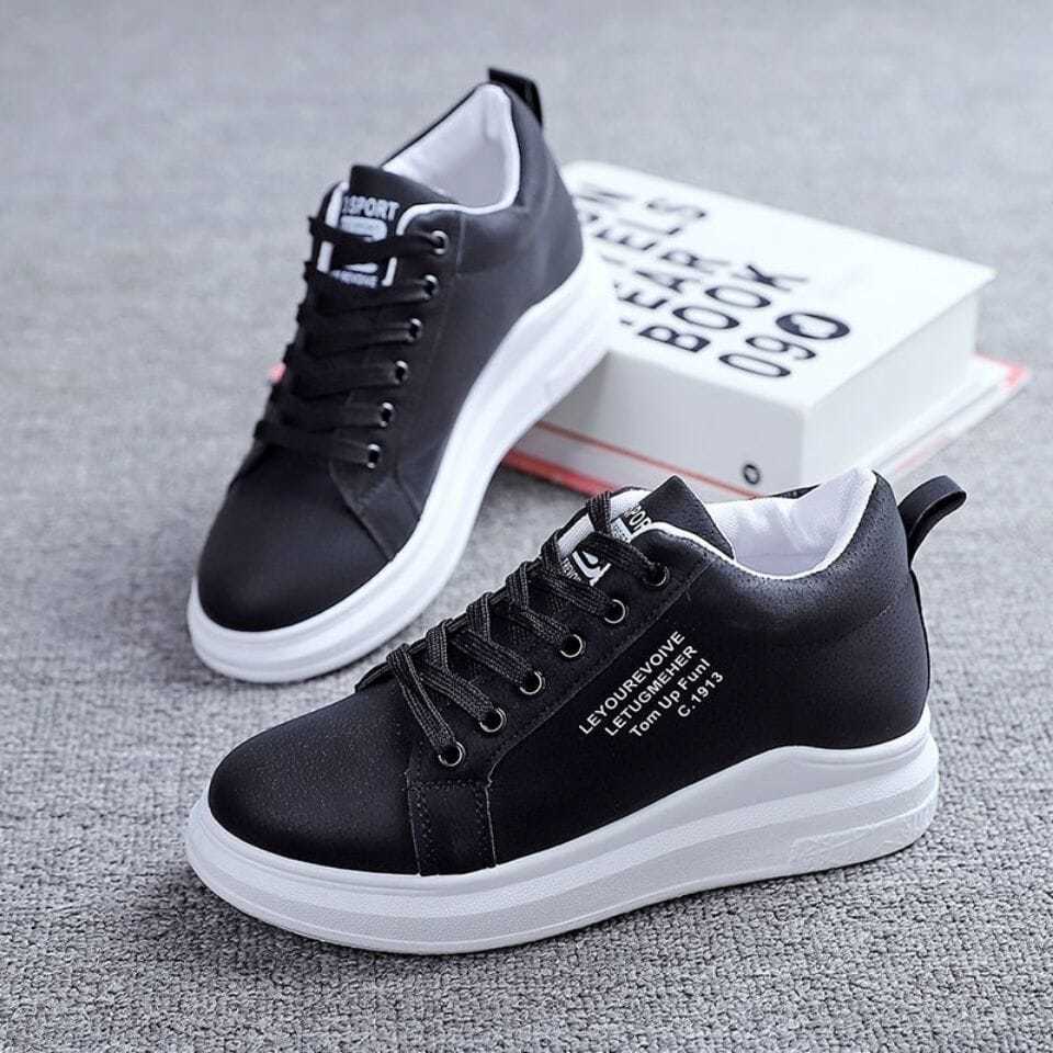 H&F Thick-Soled Velvet Sneakers c