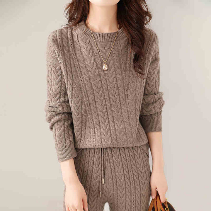 H&F Caramel Cable Knit c
