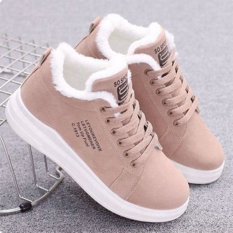 H&F Thick-Soled Velvet Sneakers c