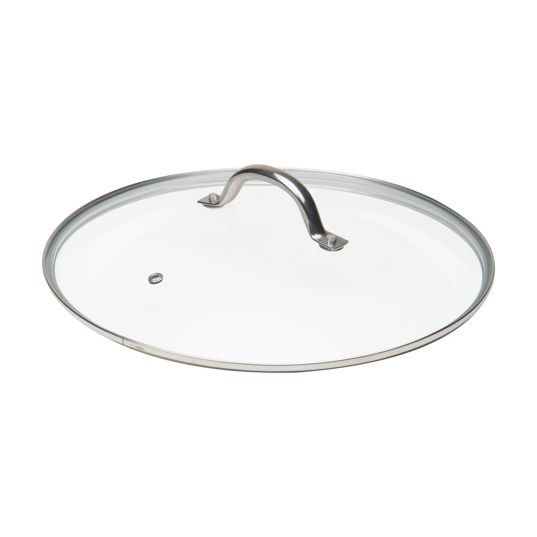 MASTERPAN Ceramic Nonstick Copper Color Wok & Glass Lid, 12" (30cm)