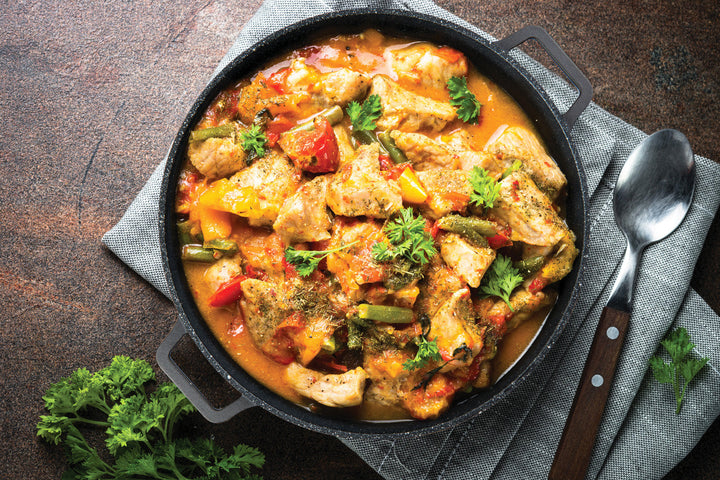 MASTERPAN Nonstick Stovetop Oven Grill Pan & Stainless Steel Lid, Black 12" (30cm)