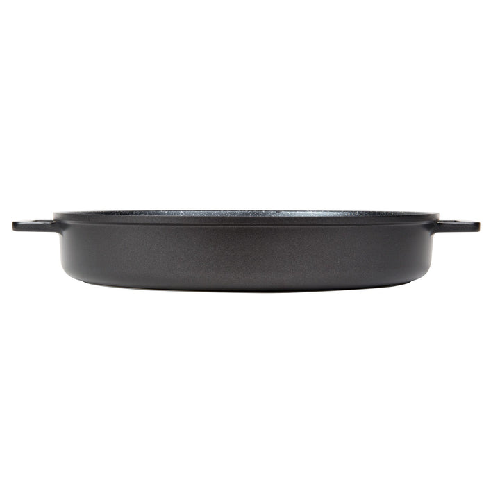 MASTERPAN Nonstick Stovetop Oven Grill Pan & Stainless Steel Lid, Black 12" (30cm)