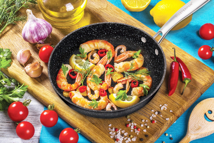 MASTERPAN Nonstick Granite Look Frypan & Skillet, 9.5" (24cm)